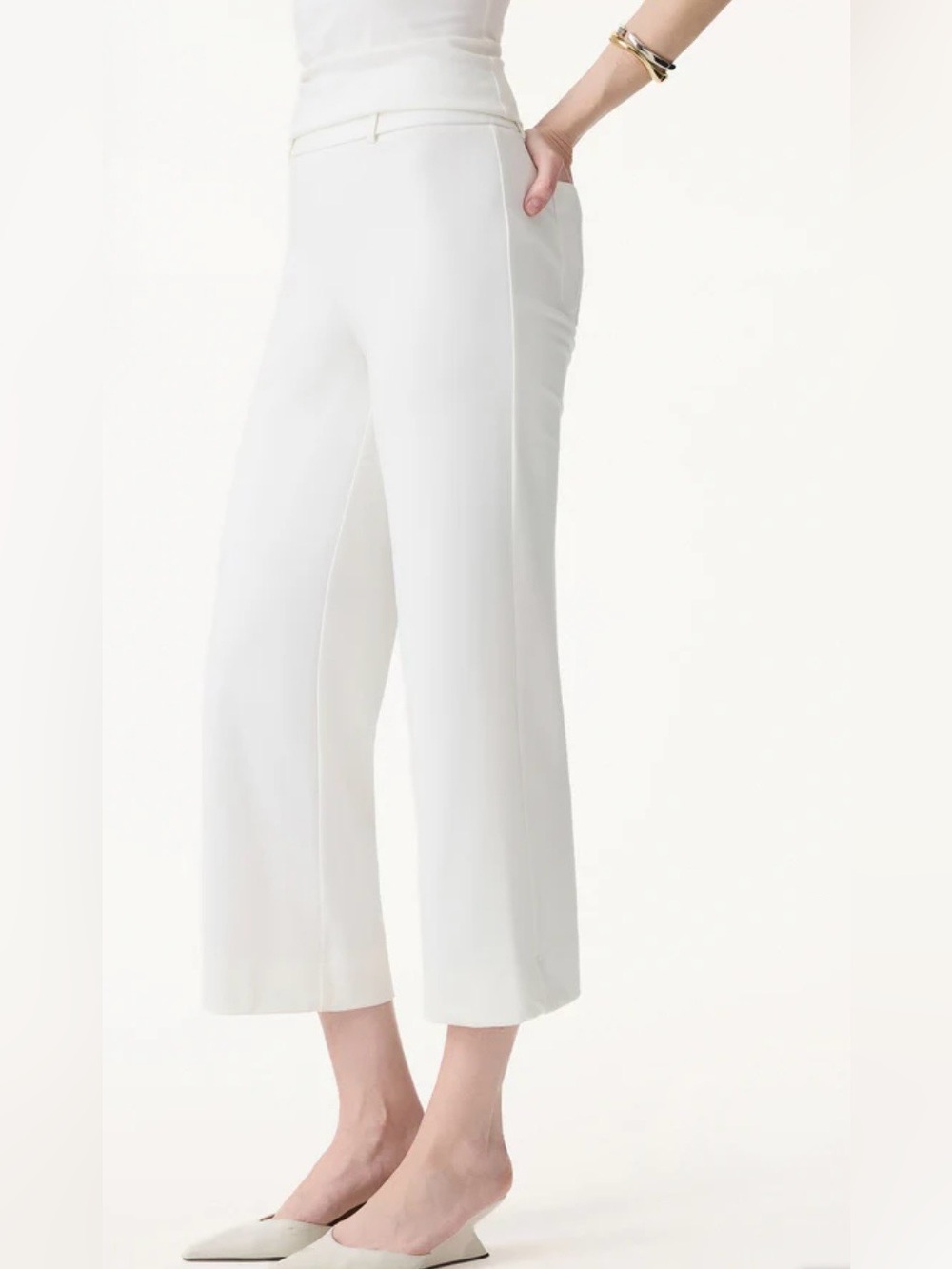 OGL PETITE CROPPED PONTE PULL ON PANTS NWT
